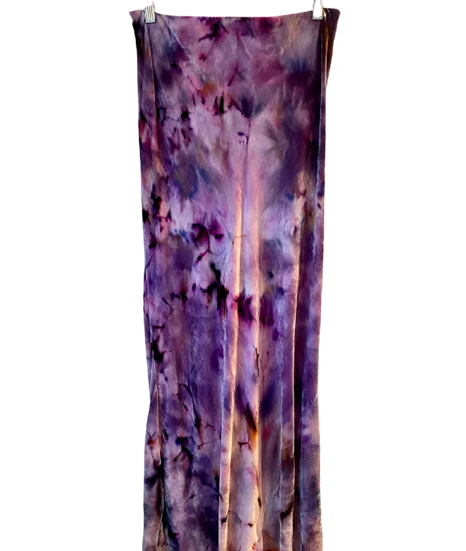 women's woven A-line skirts for summerVH-1018  Silk Velvet Tie Dyed Skirt